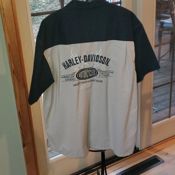 Harley-Davidson Embroidered Graphic Pocketed SS Casual‎ Button-Down Sz L Shirt - Picture 5 of 15
